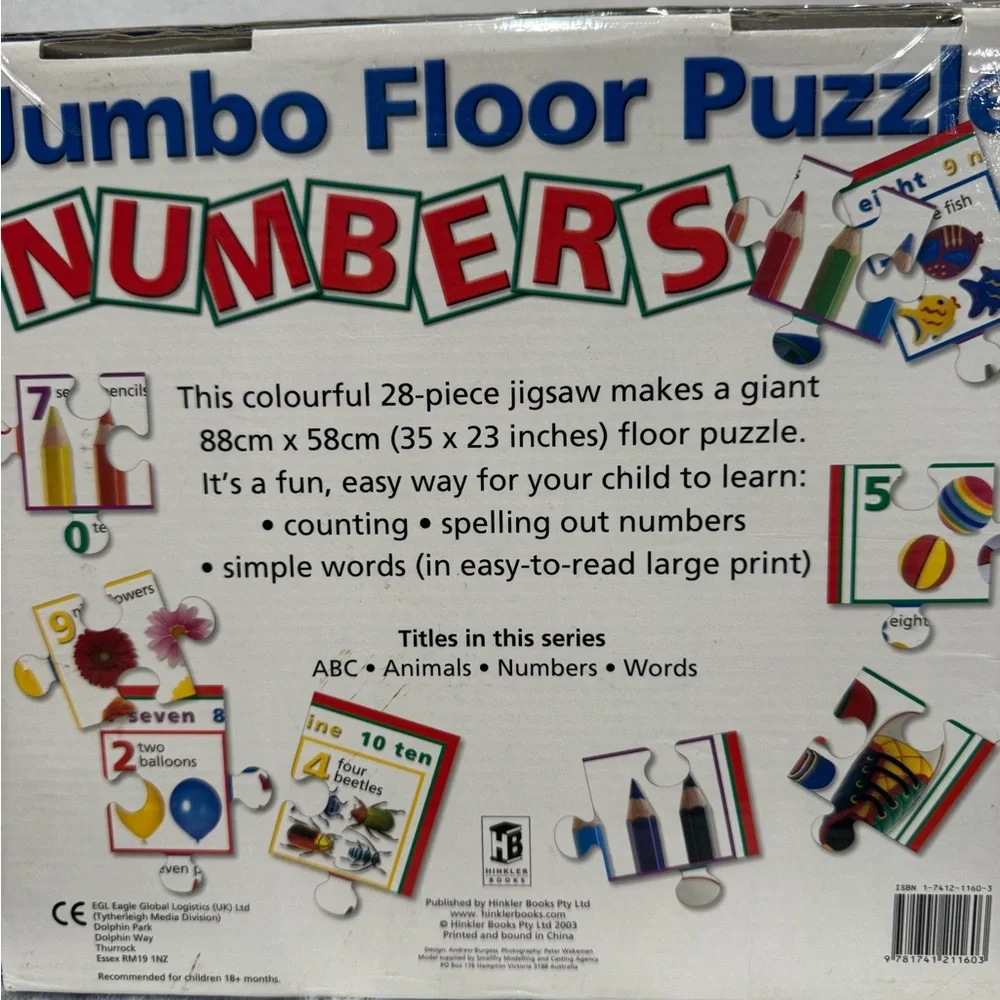 Pre-Loved Numbers Jumbo Floor Puzzle (2003)